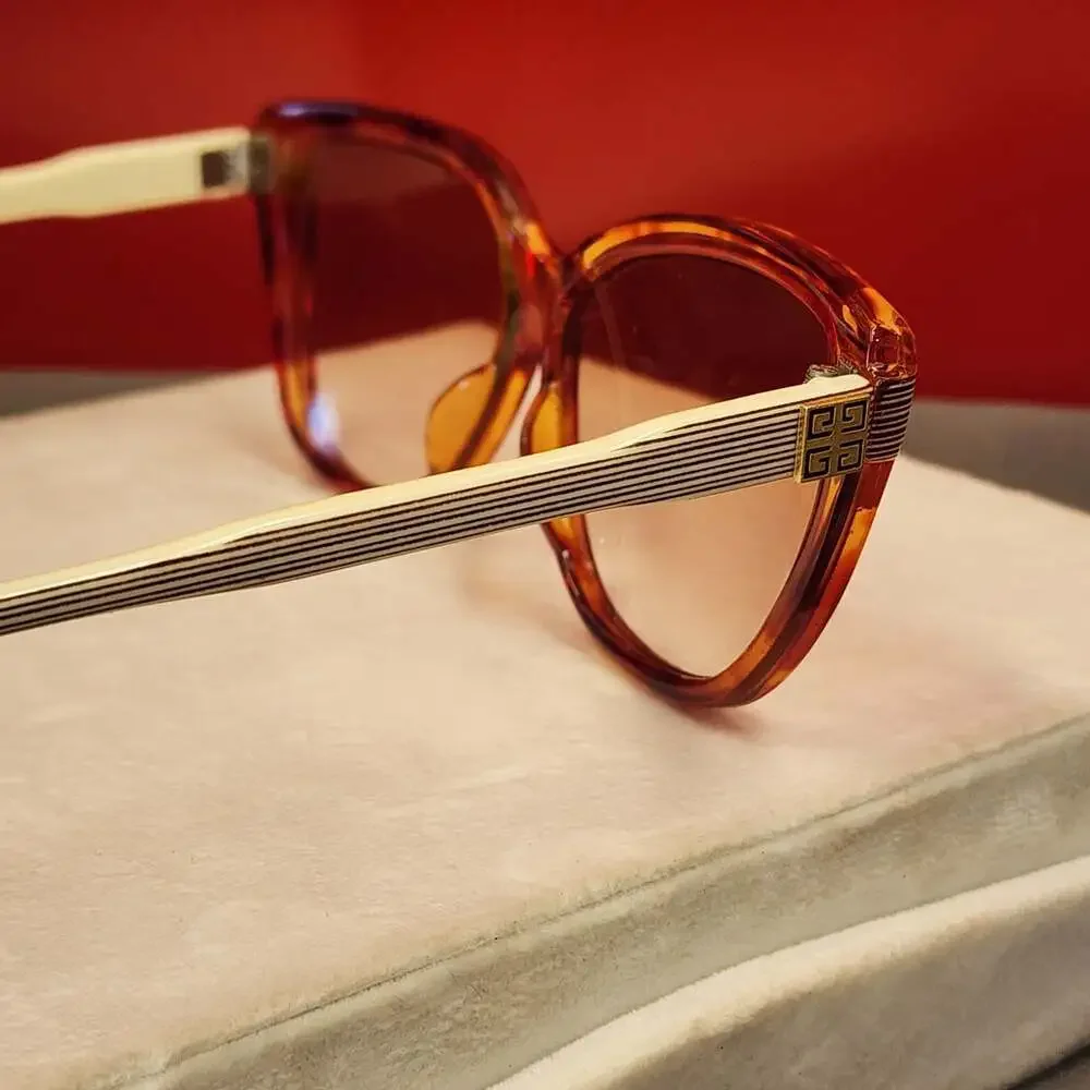Vintage Givenchy Paris Tortoiseshell Oversize Sunglasses
